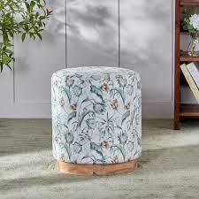 Ottoman and pouffe 3 Floral Fabric Pouf