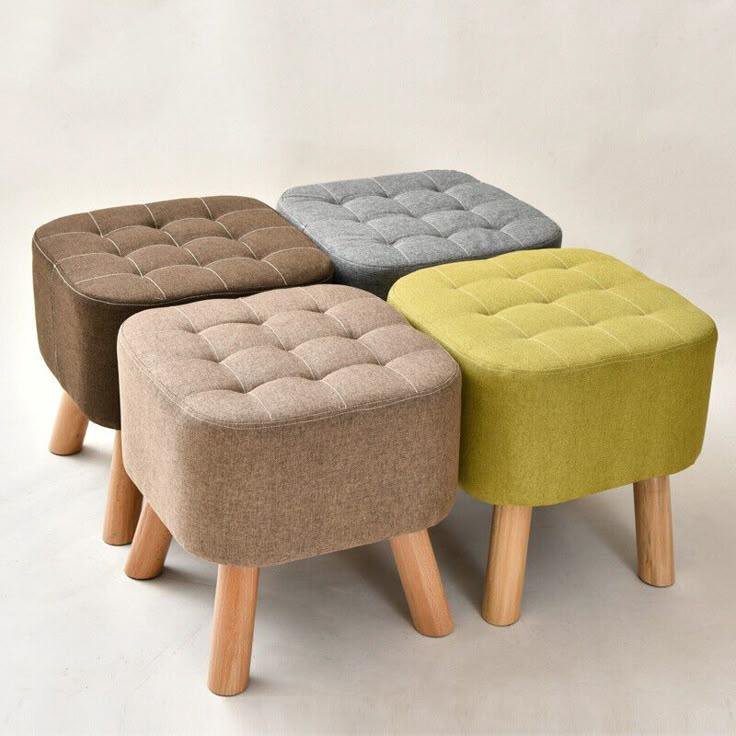 Ottoman and pouffe 6 Nordic Square Ottoman Set